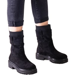 Botki na jesień na zamek z tworzywa sztucznego casual  - zdjęcie produktu