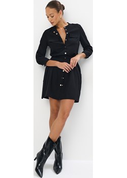 Mohito - Czarna koszulowa sukienka mini - Czarny Mohito Mohito - kod rabatowy