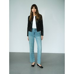 Kurtka damska czarna Reserved krótka skórzana  - zdjęcie produktu