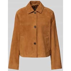 Kurtka damska Jake*s skórzana brązowa krótka  - zdjęcie produktu