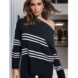 Sweter damski Sinsay na jesień z okrągłym dekoltem  - zdjęcie produktu