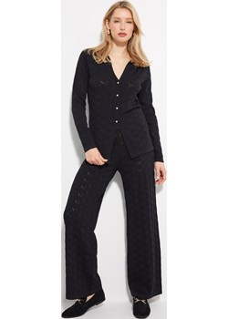 Mohito - Spodnie w monogram - czarny Mohito Mohito - kod rabatowy