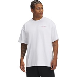 T-shirt męski biały Under Armour z krótkimi rękawami  - zdjęcie produktu