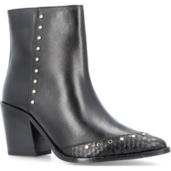 Botki Gioseppo czarne z zamkiem jesienne eleganckie  - zdjęcie produktu
