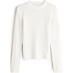 Sweter damski biały Gate z okrągłym dekoltem  - zdjęcie produktu