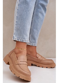 Damskie Eko Skórzane Mokasyny Beżowe Sendall Ph2 ZAZOO - kod rabatowy