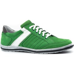 Półbuty męskie zielone Komodo skórzane  - zdjęcie produktu