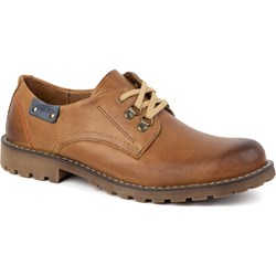 Buty zimowe męskie Olivier sznurowane skórzane  - zdjęcie produktu