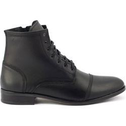 Buty zimowe męskie Olivier ze skóry eleganckie wiązane na jesień  - zdjęcie produktu