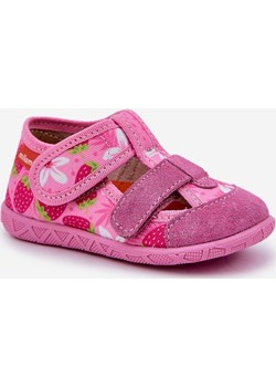 Dziecięce Kapcie Milami Na Rzepy Truskawki Różowe Reathiana Boto okazyjna cena ZAZOO - kod rabatowy