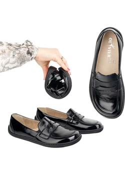 BAREFOOT Eleganckie Damskie minimalistyczne mokasyny skórzane 1280 czarne Olivier butyolivier - kod rabatowy