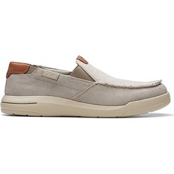 Mokasyny męskie Clarks szare bez zapięcia casual  - zdjęcie produktu