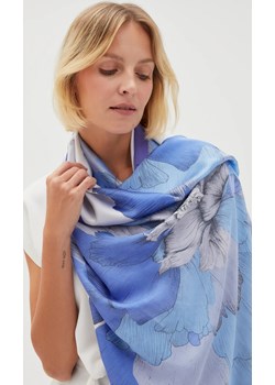 Letni wzorzysty szal błękitny Moodo.pl - kod rabatowy