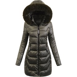 Kurtka damska zielona długa  - zdjęcie produktu