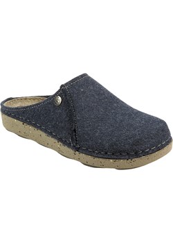Kapcie Męskie Filcowe Na Grubej Podeszwie  Inblu MT-11 Granatowe Wsuwane Inblu wyprzedaż ulubioneobuwie - kod rabatowy