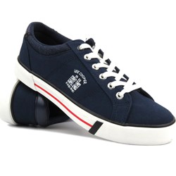 Granatowe trampki męskie Lee Cooper młodzieżowe wiązane  - zdjęcie produktu