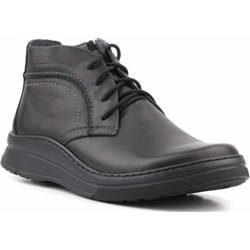 Botki Helios Komfort wiązane casual czarne  - zdjęcie produktu