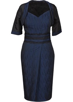 Sukienka FSU193 GRANATOWY JASNY fokus-fashion czarny midi - kod rabatowy