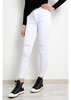 BIAŁE SPODNIE Z ROZCIECIAMI - WYSOKI STAN Olika olika.com.pl - kod rabatowy