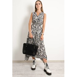 Shopper bag Olika duża bez dodatków czarna z nadrukiem ze skóry na ramię  - zdjęcie produktu