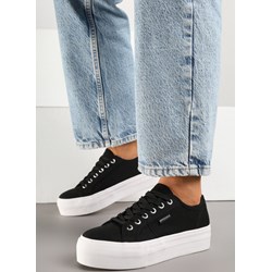 Trampki damskie czarne Born2be płaskie  - zdjęcie produktu