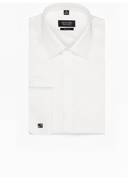 koszula versone 2622 na spinki slim fit ecru Recman   - kod rabatowy