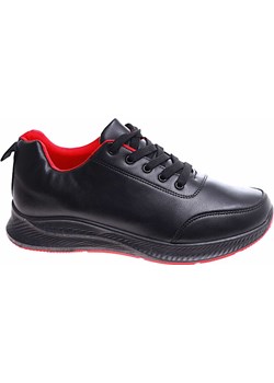 Czarno czerwone męskie buty sportowe /F8-1 16655 S390/ okazja Pantofelek24.pl - kod rabatowy