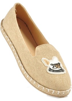 Wsuwane trampki espadryle BEŻOWE /D5-3 3657 S017/ Pantofelek24 okazyjna cena pantofelek24.pl - kod rabatowy