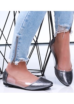 Transparentne srebrne balerinki /G4-2 15847 T190/ Pantofelek24 Pantofelek24.pl - kod rabatowy