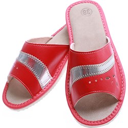 Kapcie damskie Pantofelek24 czerwone casualowe  - zdjęcie produktu