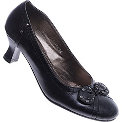 Czółenka z niskim obcasem z okrągłym noskiem eleganckie  - zdjęcie produktu