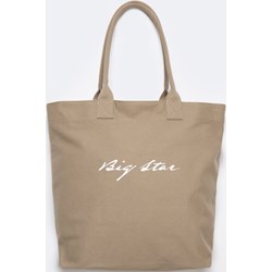 Beżowa shopper bag BIG STAR mieszcząca a4 wakacyjna  - zdjęcie produktu