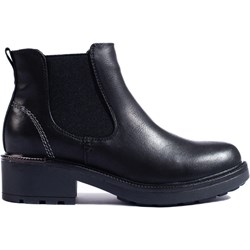 Botki Shelovet bez zapięcia na obcasie ze skóry  - zdjęcie produktu