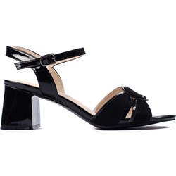 Sandały damskie Good-In eleganckie na słupku z klamrą  - zdjęcie produktu