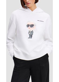 KARL LAGERFELD Biała damska bluza Ikon Aquarelle K Hoodie, Rozmiar XS Karl Lagerfeld promocja outfit.pl - kod rabatowy