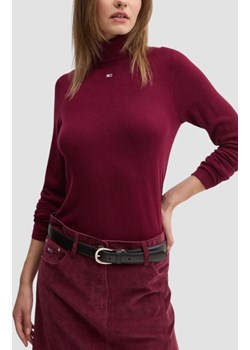 TOMMY JEANS Bordowy damski golf, Rozmiar S Tommy Jeans wyprzedaż outfit.pl - kod rabatowy