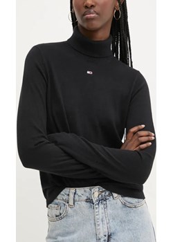 TOMMY JEANS Czarny damski golf, Rozmiar S Tommy Jeans okazyjna cena outfit.pl - kod rabatowy