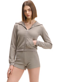 Cropp - Bluza hoodie z uszami - jasny szary Cropp Cropp - kod rabatowy