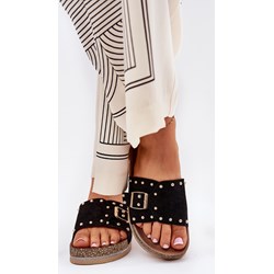 Klapki damskie Boto bez zapięcia czarne  - zdjęcie produktu