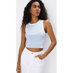 Bluzka damska Mohito w paski z okrągłym dekoltem z wiskozy  - zdjęcie produktu