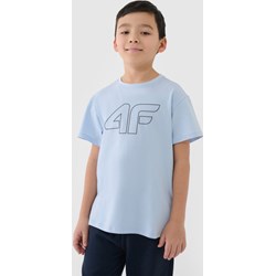 T-shirt chłopięce 4f Junior niebieski z nadrukami z bawełny  - zdjęcie produktu