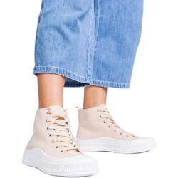 Trampki damskie z tkaniny sznurowane  - zdjęcie produktu