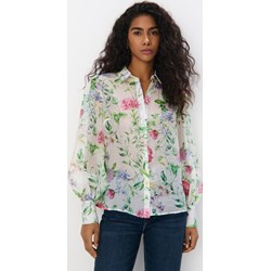 Koszula damska Mohito w kwiaty wielokolorowa z długim rękawem z kołnierzykiem z lyocellu casual  - zdjęcie produktu