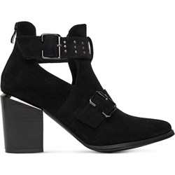 Botki DeeZee z tworzywa sztucznego eleganckie na zamek na obcasie  - zdjęcie produktu