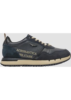 AERONAUTICA MILITARE Granatowe męskie sneakersy Eco-leather AM, Rozmiar 42 Aeronautica Militare okazyjna cena outfit.pl - kod rabatowy