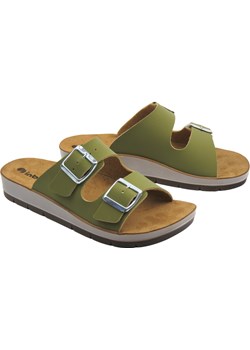 Klapki damskie z klamrami zielone INBLU CP-42 Inblu ulubioneobuwie - kod rabatowy