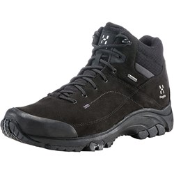 Buty trekkingowe męskie szare Haglöfs jesienne wiązane sportowe z nubuku  - zdjęcie produktu