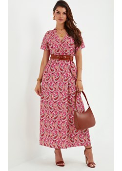 Sukienka maxi w stylu boho krótki rękaw Jacinshop Jacinshop - kod rabatowy