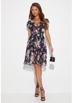 Sukienka mini rozkloszowana w kwiaty Jacinshop Jacinshop - kod rabatowy
