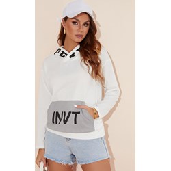 Bluza damska biała Jacinshop w stylu młodzieżowym  - zdjęcie produktu